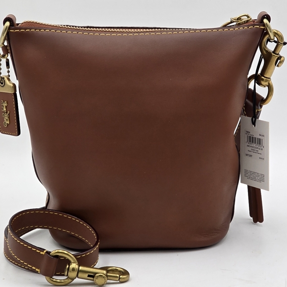 💥NWT💥Coach Glovetanned Leather Archive Duffle 20, Saddle - Picture 3 of 16